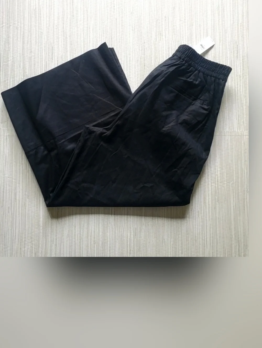 Banana Republic Linen Blend Wide Leg Cropped Pull-On Pants Black S, M, L, XL NWT